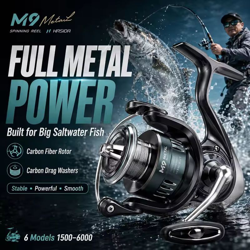 HASIDA M9 Spinning Reel Full M - Fishing Boat Steering Wheel recension och pris