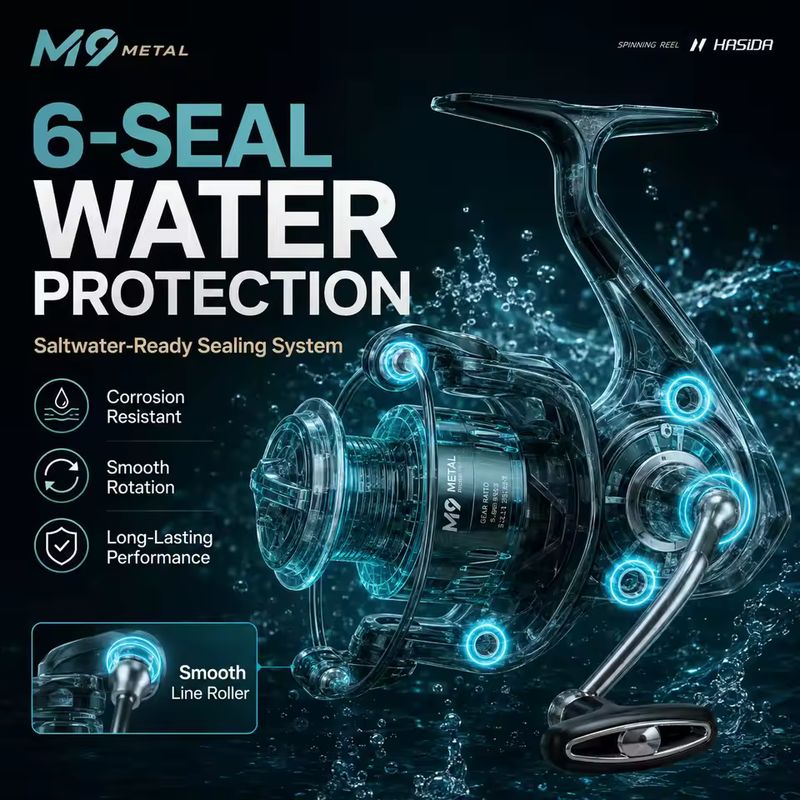 HASIDA M9 Spinning Reel Full M - Fishing Boat Steering Wheel recension och pris