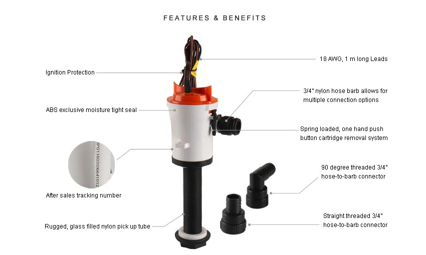 Seaflo 12v Dc 350Gph  Fish Tan - Fishing Boat Bilge Pump recension och pris